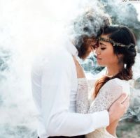  Цветной дым белый, SMOKING FOUNTAIN WHITE, 1,35" 40сек. h-115мм